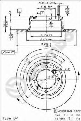 BRECO bs7155 -  Тормозной диск
