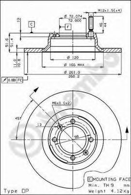 BRECO bs7156 -  Тормозной диск