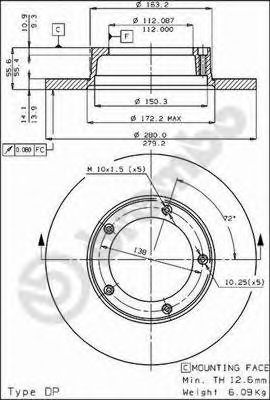 BRECO bs7182 -  Тормозной диск