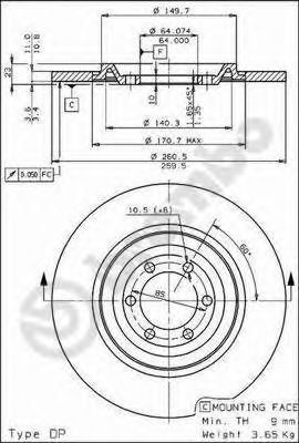 BRECO bs7190 -  Тормозной диск