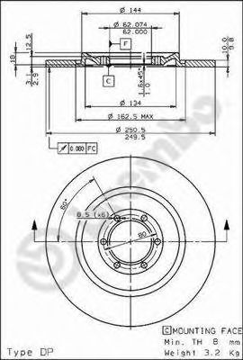 BRECO bs7230 -  Тормозной диск