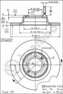 BRECO bs7248 -  Тормозной диск