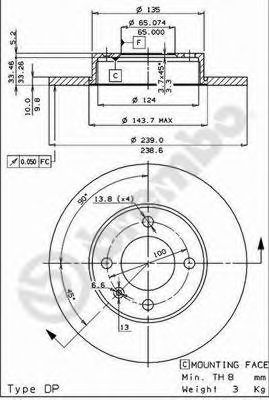 BRECO bs7273 -  Тормозной диск