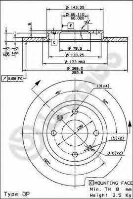BRECO bs7309 -  Тормозной диск