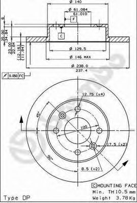 BRECO bs7310 -  Тормозной диск