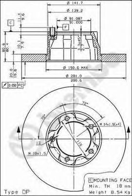 BRECO bs7314 -  Тормозной диск