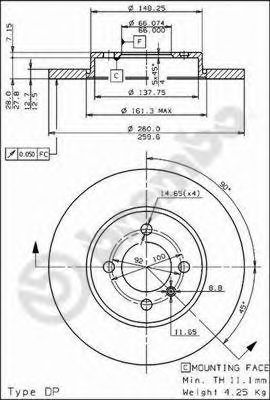 BRECO bs7325 -  Тормозной диск