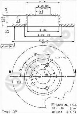 BRECO bs7337 -  Тормозной диск