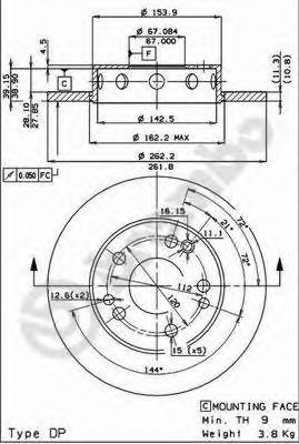BRECO bs7339 -  Тормозной диск