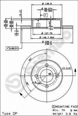 BRECO bs7347 -  Тормозной диск
