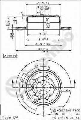 BRECO bs7359 -  Тормозной диск