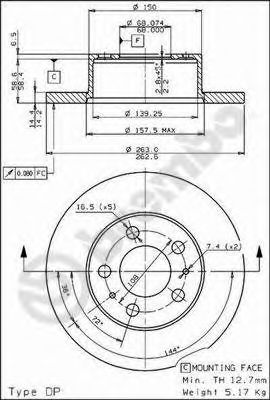 BRECO bs7367 -  Тормозной диск