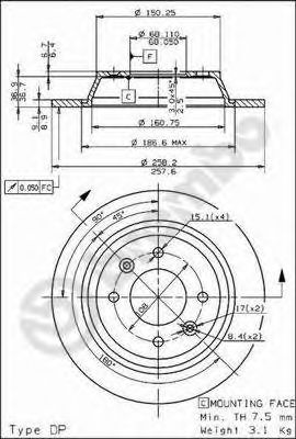 BRECO bs7372 -  Тормозной диск