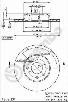 BRECO bs7376 -  Тормозной диск