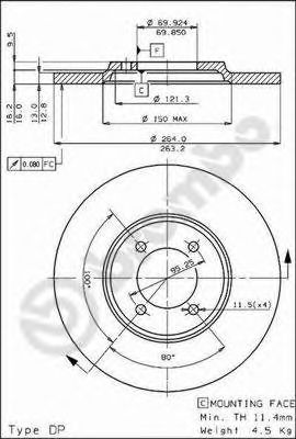 BRECO bs7385 -  Тормозной диск
