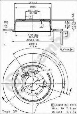 BRECO bs7389 -  Тормозной диск
