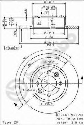 BRECO bs7449 -  Тормозной диск