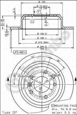 BRECO bs7457 -  Тормозной диск