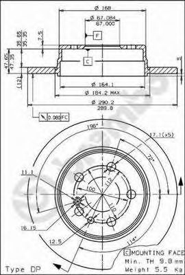 BRECO bs7458 -  Тормозной диск