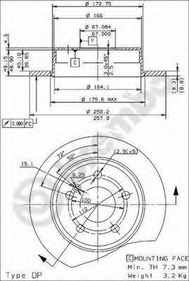 BRECO bs7472 -  Тормозной диск