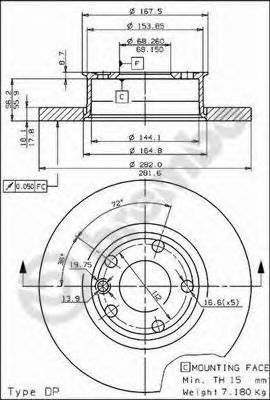 BRECO bs7473 -  Тормозной диск