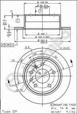 BRECO bs7482 -  Тормозной диск