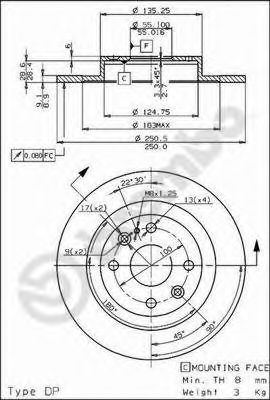BRECO bs7517 -  Тормозной диск