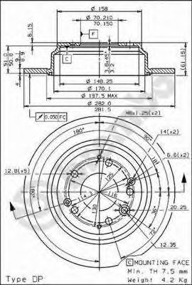 BRECO bs7520 -  Тормозной диск