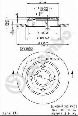 BRECO bs7522 -  Тормозной диск