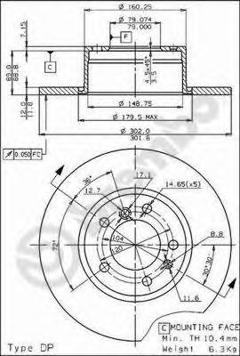 BRECO bs7526 -  Тормозной диск