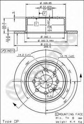 BRECO bs7540 -  Тормозной диск