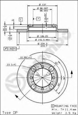 BRECO bs7548 -  Тормозной диск