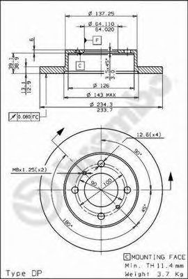 BRECO bs7549 -  Тормозной диск