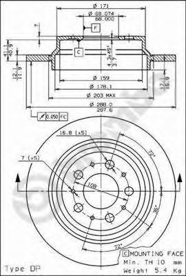 BRECO bs7584 -  Тормозной диск