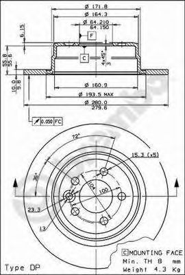 BRECO bs7590 -  Тормозной диск
