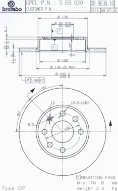 BRECO bs7602 -  Тормозной диск