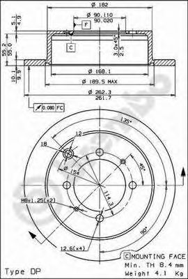 BRECO bs7605 -  Тормозной диск