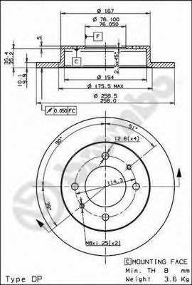 BRECO bs7614 -  Тормозной диск