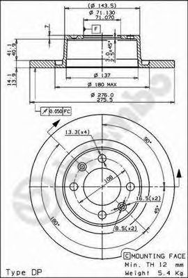 BRECO bs7619 -  Тормозной диск