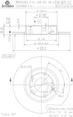BRECO bs7623 -  Тормозной диск