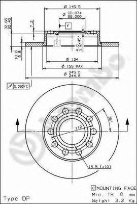 BRECO bs7630 -  Тормозной диск