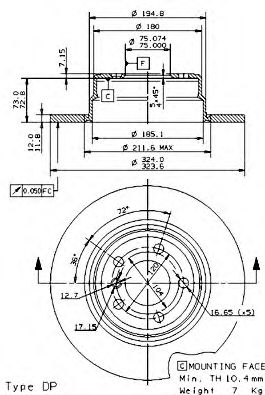 BRECO bs7639 -  Тормозной диск