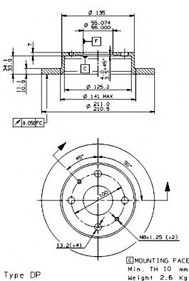 BRECO bs7642 -  Тормозной диск