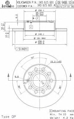 BRECO bs7643 -  Тормозной диск