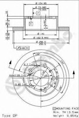BRECO bs7649 -  Тормозной диск