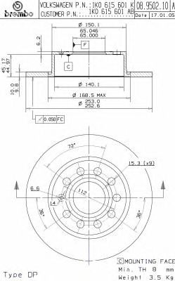 BRECO bs7660 -  Тормозной диск
