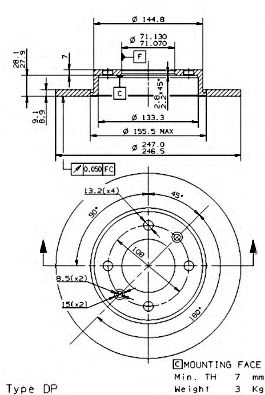 BRECO bs7663 -  Тормозной диск