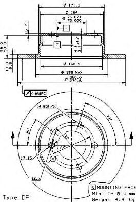 BRECO bs7669 -  Тормозной диск