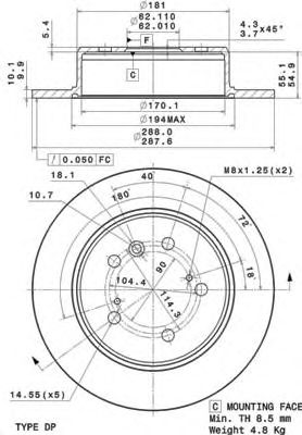 BRECO bs7707 -  Тормозной диск