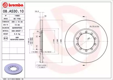 BRECO bs7756 -  Тормозной диск